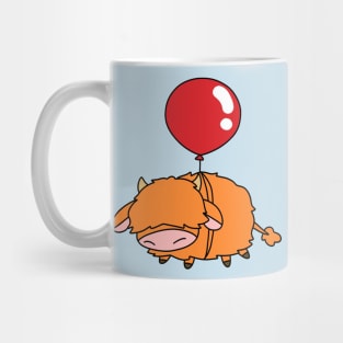 Red Balloon Highland Cow Mug